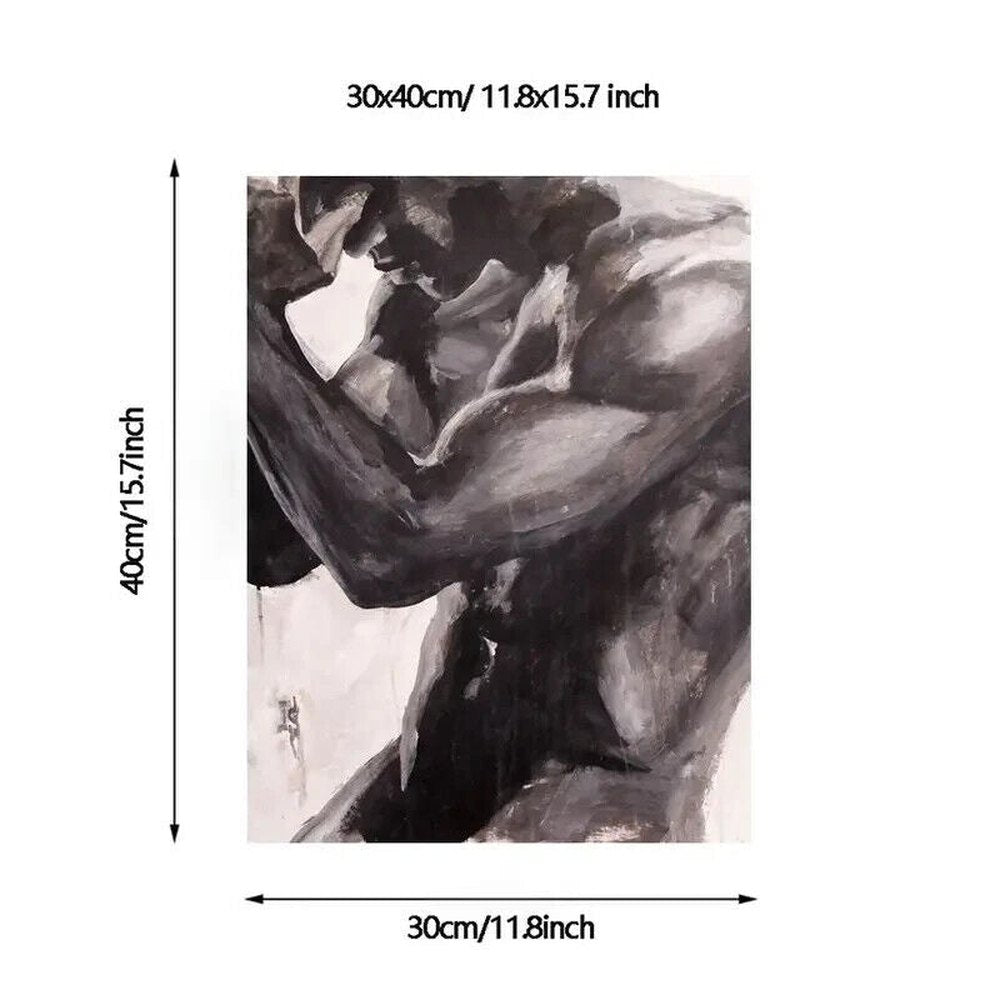 Modern Art Nude Man Canvas Print 11.8" x 15.7" Stunning! NEW! Home & Garden:Home Décor:Posters & Prints Style Your Walls